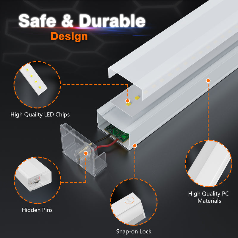 5 x Hexagon LED Light Kit - Cool White, White Finish (5 Year Warranty)