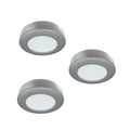 Simple Lighting - CAB-12V-3P - Under Cabinet Light - Three surface mount LED under cabinet lights with brushed chrome finish