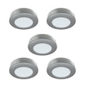 Simple Lighting - CAB-12V-5P - Under Cabinet Light - Five surface mounted LED under cabinet lights with brushed chrome finish