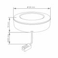 Simple Lighting - CAB-12V - Under Cabinet Light - Diagram with dimensions of the LED under-cabinet light.
