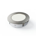 Simple Lighting - CAB-240V - Under Cabinet Light - LED cabinet light with the brushed chrome bezel with visible underside no background