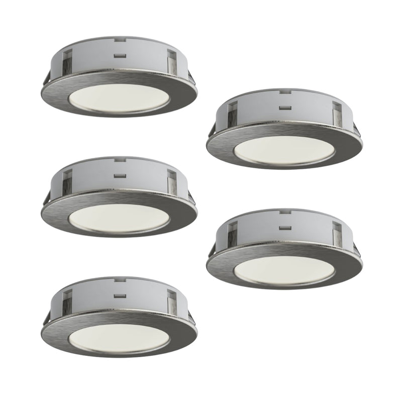 Simple Lighting - CAB-204V-5P - Under Cabinet Light - Five recessed LED under cabinet lights on a white background