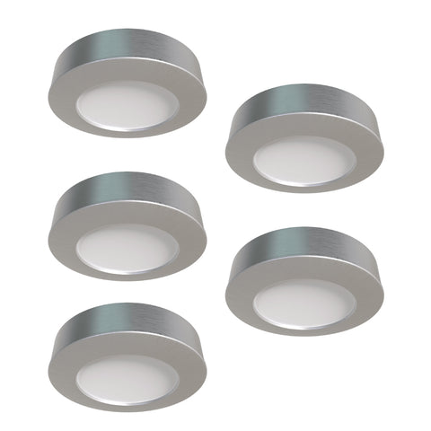 Simple Lighting - CAB-240V - Under Cabinet Light - Five surface mounted LED under cabinet lights on a white background