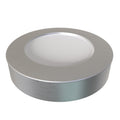 Simple Lighting - CAB-240V - Under Cabinet Light - A close up image of the surface mount under cabinet light brushed chrome finish