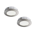 Simple Lighting - CAB-240V - Under Cabinet Light - Two recessed under-cabinet lights with brushed chrome finish.