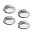 Simple Lighting - CAB-240V - Under Cabinet Light - Pack of four recessed under-cabinet lights with brushed chrome finish.