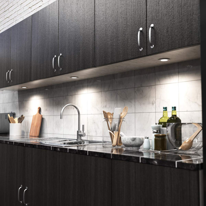 Simple Lighting - CAB-D75-W-4K - Kitchen Counter - Full Shot - Natural White