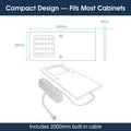 SL - Infographics - Compact Design - Fits Most Cabinets