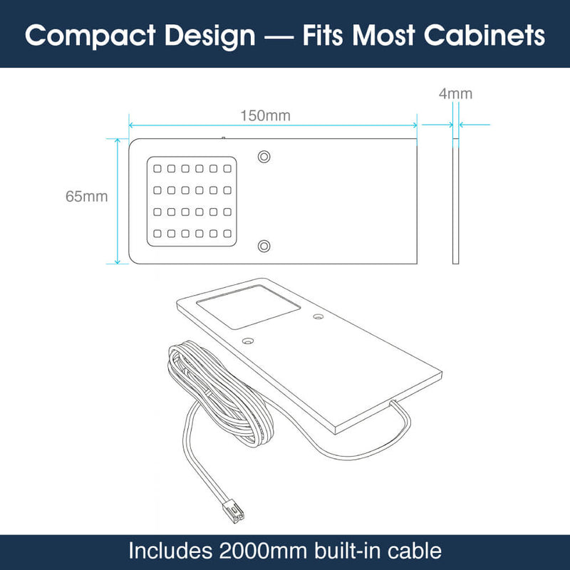 SL - Infographics - Compact Design - Fits Most Cabinets