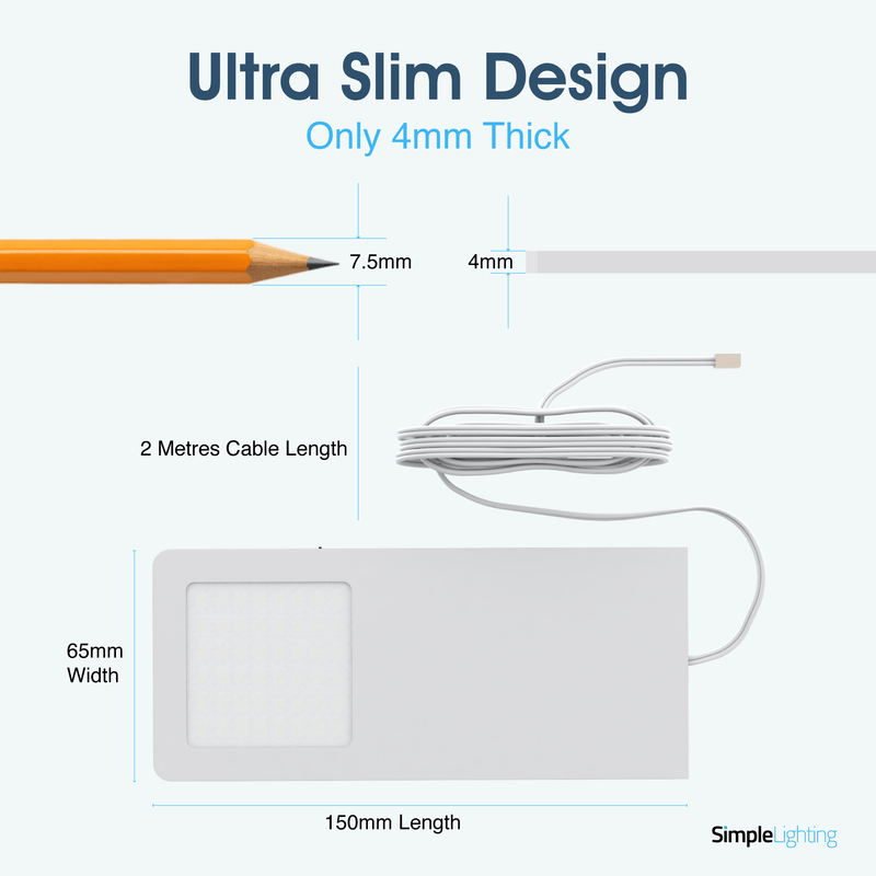 Simple Lighting - CAB-5W-W-CCT - Infographics - Ultra Slim Design