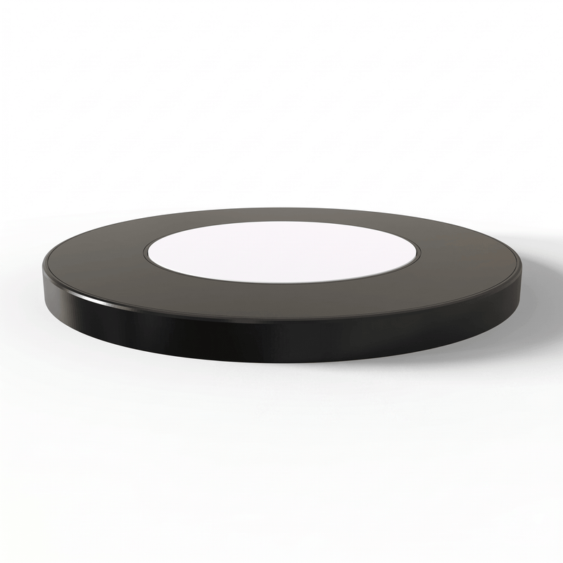 SL - 2.6W LED Magnetic Cabinet Light 75mm Round Black - Side Facing