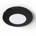 SL - 2.6W LED Magnetic Cabinet Light 75mm Round Black - Top-Front Facing
