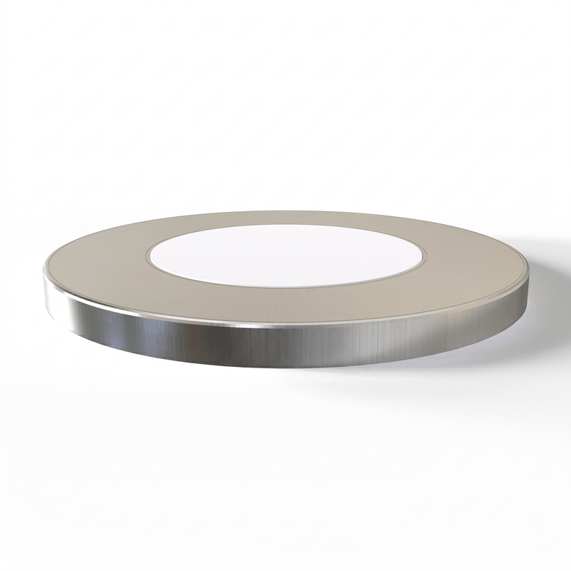 SL - 2.6W LED Magnetic Cabinet Light 75mm Round Silver - Side Facing