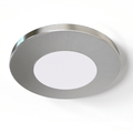 SL - 2.6W LED Magnetic Cabinet Light 75mm Round Silver - Up-Side Facing Shadow free