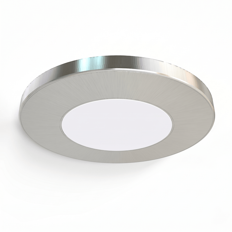 SL - 2.6W LED Magnetic Cabinet Light 75mm Round Silver - Top Side Facing