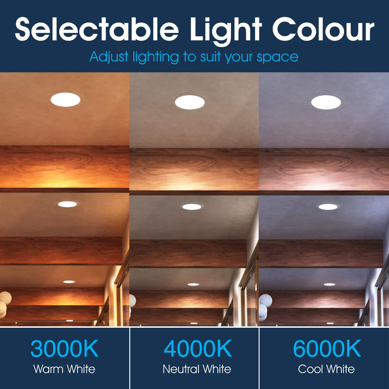 Simple Lighting - CIR-12W-CCT - Infographics - Selectable Light Colour