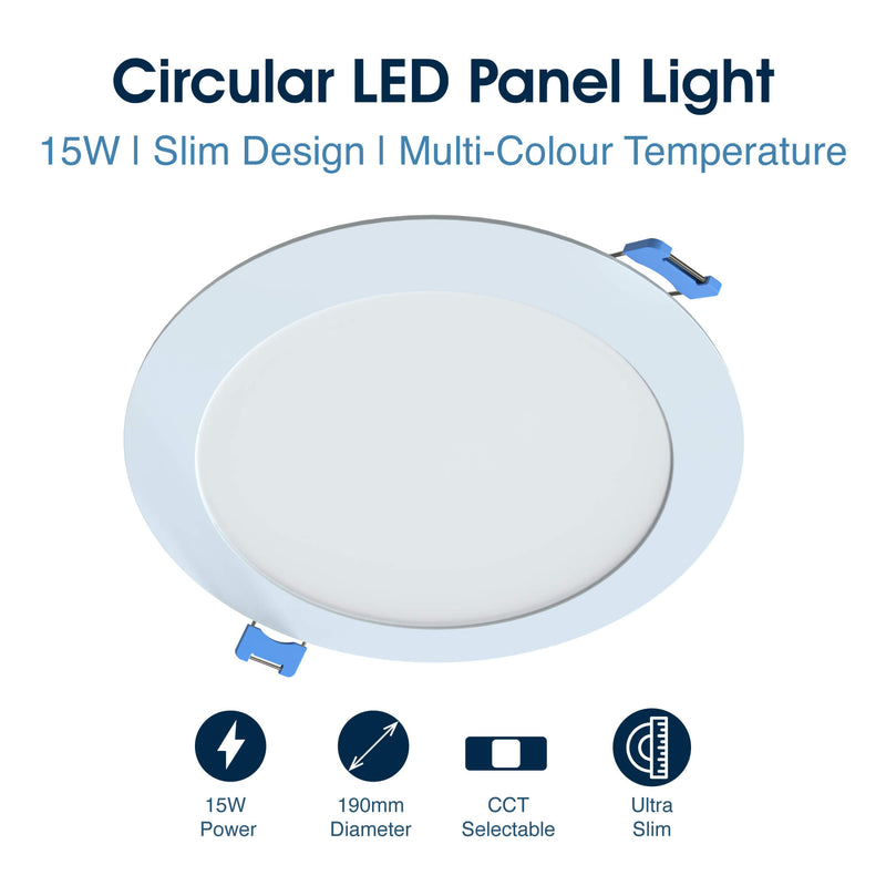 Simple Lighting - CIR-15W-CCT - Infographics - Circular LED Panel Light