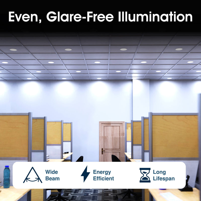 Simple Lighting - CIR-15W-CCT - Infographics - Even, Glare-Free Illumination