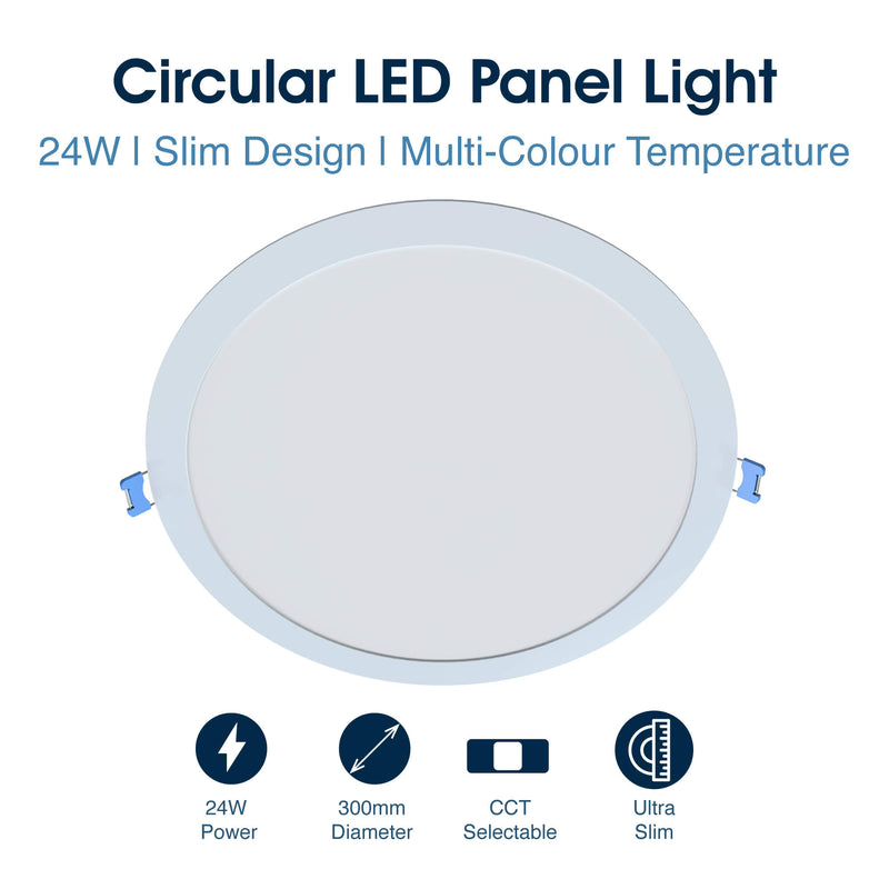 Simple Lighting - CIR-24W-CCT - Infographics - Circular LED Panel Light