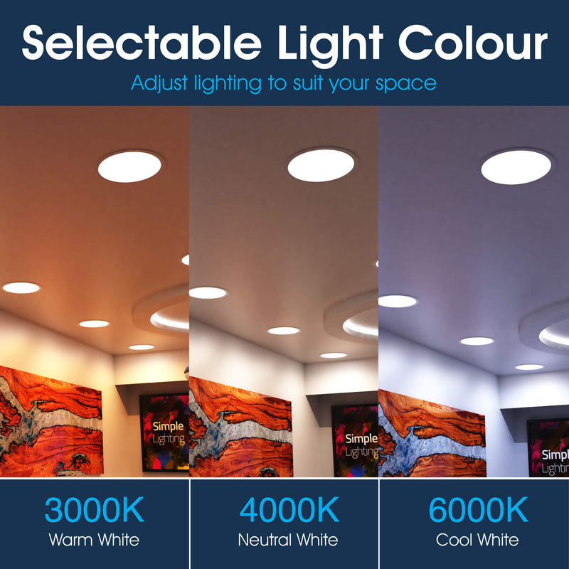 Simple Lighting - CIR-24W-CCT - Infographics - Selectable Light Colour