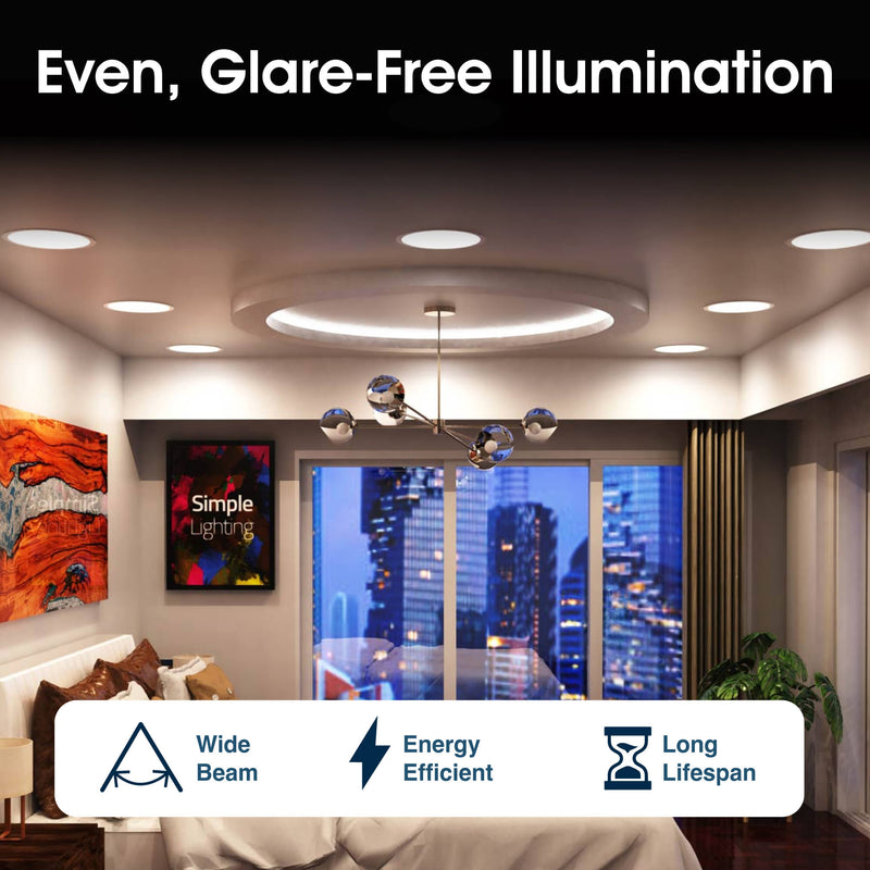 Simple Lighting - CIR-24W-CCT - Infographics - Even, Glare-Free Illumination