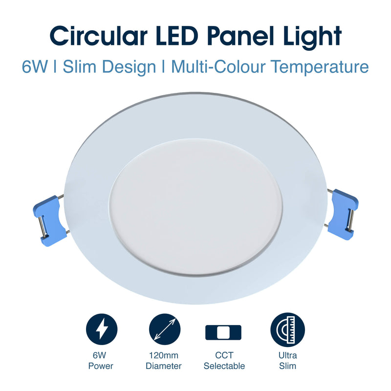 Simple Lighting - CIR-6W-CCT - Infographics - Circular LED Panel Light 