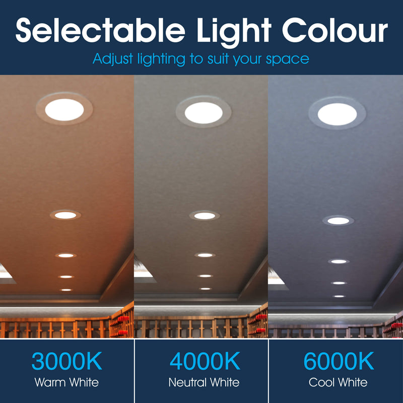 Simple Lighting - CIR-6W-CCT - Infographics - Selectable Light Colour