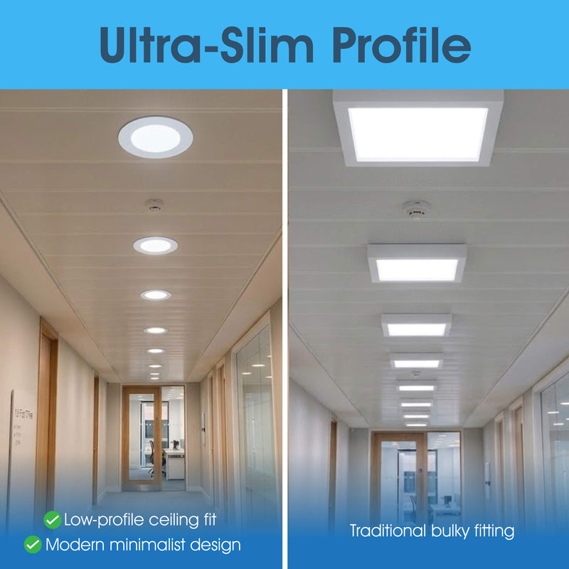 Simple Lighting - CIR-6W-CCT - Infographics - Ultra- Slim Profile