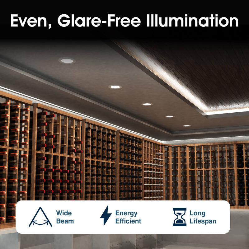 Simple Lighting - CIR-6W-CCT - Infographics - Even, Glare-Free Illumination