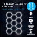 Lighteez - LTZ-HEX-11S-65K-BK - Infographics - 11 hexagon LED Light Kit Cool White