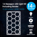 Lighteez - LTZ-HEX-14SB-65K - Infographics - 14 Hexagon LED Light Kit Including Boarder