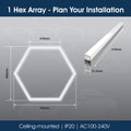 Lighteez - LTZ-HEX-1S-65K - Infographics - 1 Hex Array - Plan Your Installation