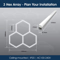 Lighteez - LTZ-HEX-3S-65K - Infographics - 3 Hex Array - Plan Your Installation