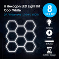 Lighteez - LTZ-HEX-8S-65K - Infographics - 8 Hexagon LED Light Kit Cool White