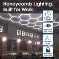 Lighteez - LTZ-HEX-1S-65K - Infographics - Honeycomb Lighting. Built for Work