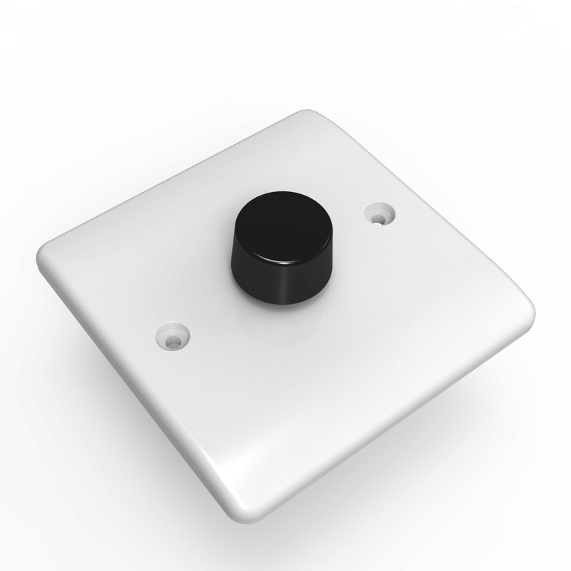 Simple Lighting - Dimmer Module - Dimmer switch with a black rotary knob