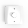 Simple Lighting - Dimmer Module - The dimmer switch face up with visible screw holes for secured mounting