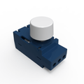 Simple Lighting - Dimmer Module - Blue module with a white rotary knob