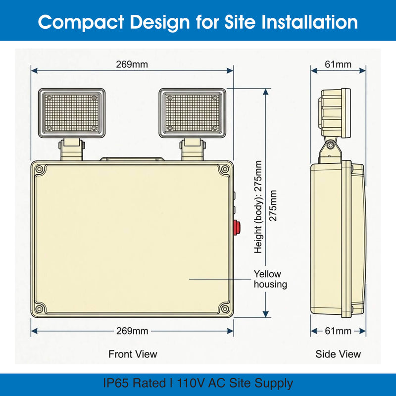 Exit Guardian - EM-TWIN-110 - Infographics - Compact Design for Site Installation