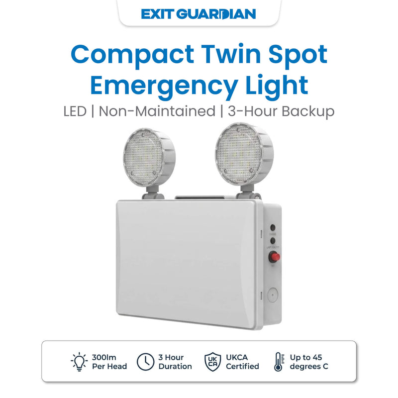 Exit Guardian - EM-TWIN-240 - Infographics - Compact Twin Spot Emergency Light