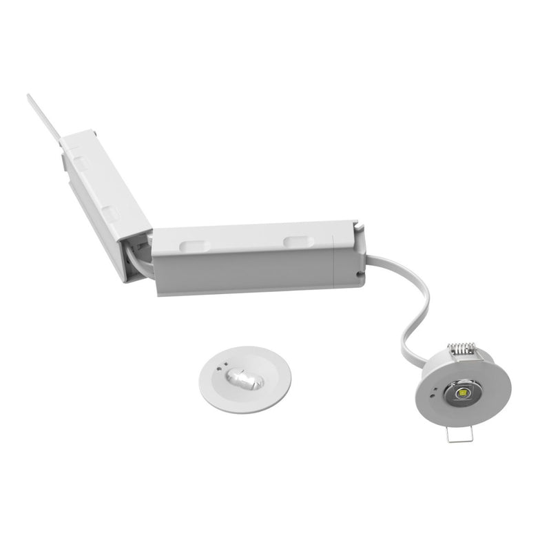 ExitGuardian™ LED Emergency Downlight - AutoTest Non-Maintained 1.2W 140lm 3hr (angle 1)