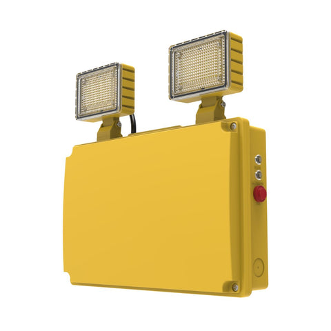 ExitGuardian™ LED Twin Spot Emergency Light - 110V Site Light Non-Maintained IP65 500lm 3hr (angle 1)