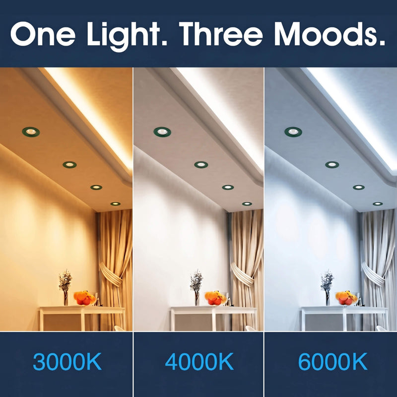 Simple Lighting - FR420-CCT-G - Infographics - One Light. Three Moods