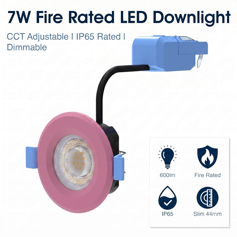Simple Lighting - FR420-CCT-P - infographics - 7W Fire Rated LED Downlight