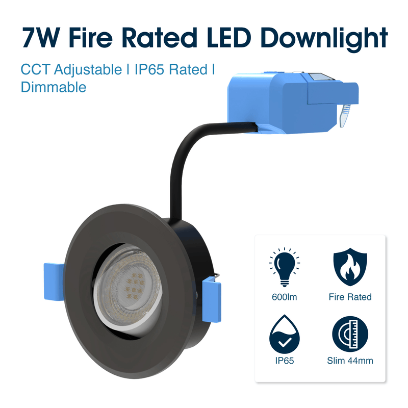 Simple Lighting - FR421-CCT-CG - Infographics - 7W Fire Rated LED Downlight
