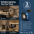Simple Lighting - FR-6W-CCT-MB-10PK - Infographics - 3 Year Warranty