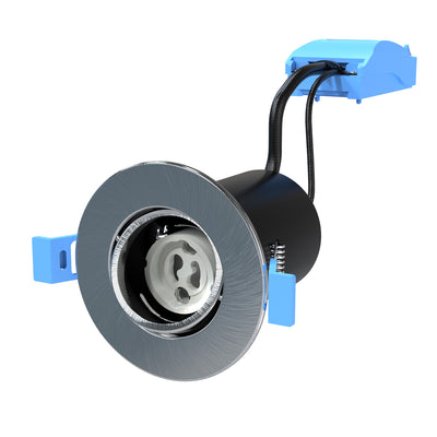 Tilt, Fire Rated LED Downlight, GU10 - Various Finishes - White, Brushed Chrome or Chrome