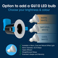 SL - FR-GU10-K-WH - Infographics - Option to add a GU10 LED bulb