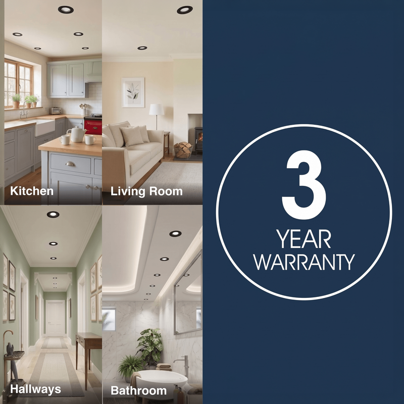 Simple Lighting - FR420-CCT-BLACK - Infographics - 3 Year Warranty