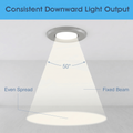 Simple Lighting - FR420-CCT-LG - Infographics - Consistent Downward Light Output